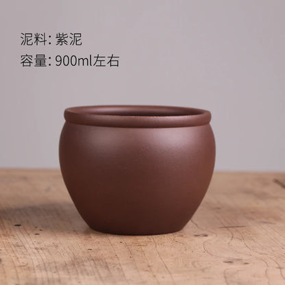Deyuanchang Retro Domestic Purple Sand Tea Basin Writing-Brush Washer Washed Tea Basin Tea Ceremony Kung Fu Tea Utensils
