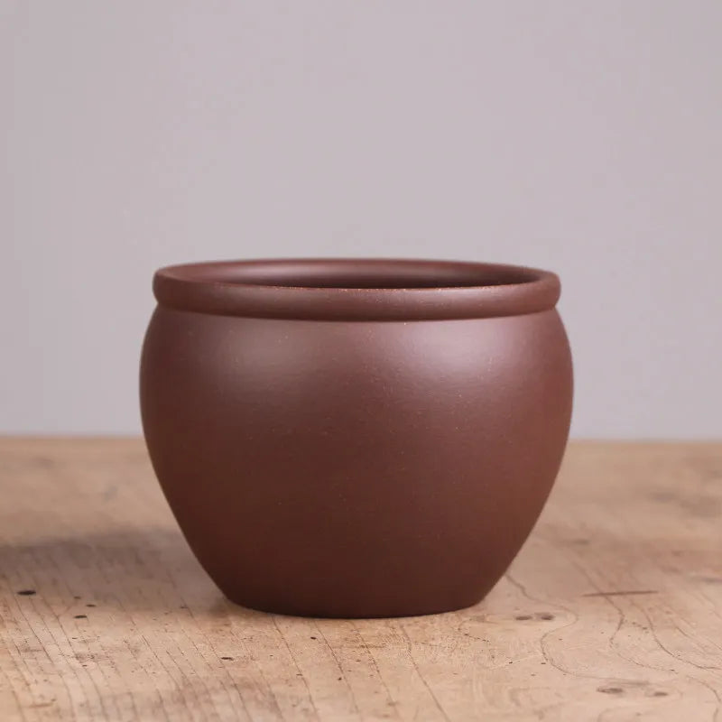 Deyuanchang Retro Domestic Purple Sand Tea Basin Writing-Brush Washer Washed Tea Basin Tea Ceremony Kung Fu Tea Utensils