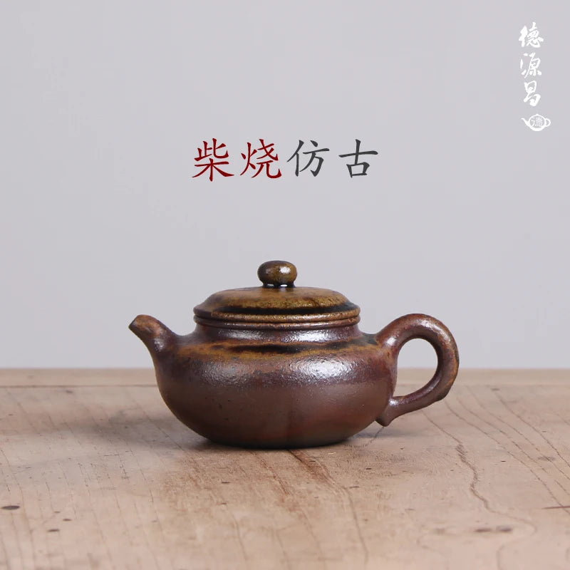 Deyuanchang Yixing Purple Clay Pot  Firewood Archaized Pot Purple Clay/Tianblue Mash Firewood Cooking Authentic Tea Making House