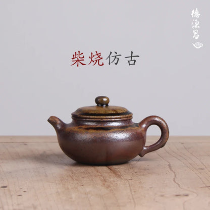 Deyuanchang Yixing Purple Clay Pot  Firewood Archaized Pot Purple Clay/Tianblue Mash Firewood Cooking Authentic Tea Making House