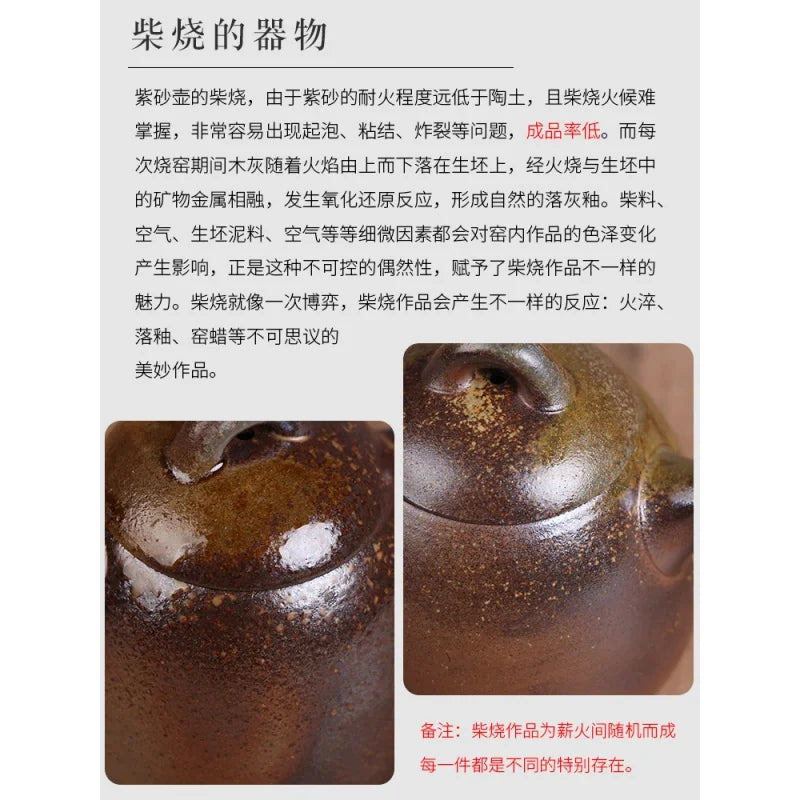 Deyuanchang Yixing Purple Clay Pot  Firewood Burning Qin Quan Pot Green Gray Section Firewood Burning Authentic Tea Making House