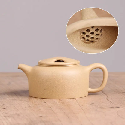 Deyuanchang Yixing Purple Clay Pot Handmade Benshan Green Mud Cow Cover Lotus Pot Senior Engineer Wu Shujuan Half-Handmade