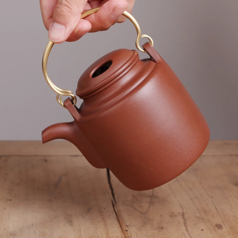 Deyuanchang Yixing Purple Clay Pot Handmade Bottom Trough Qing Yang Bucket Pot Custom Lettering