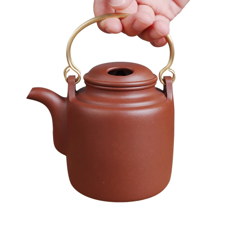 Deyuanchang Yixing Purple Clay Pot Handmade Bottom Trough Qing Yang Bucket Pot Custom Lettering