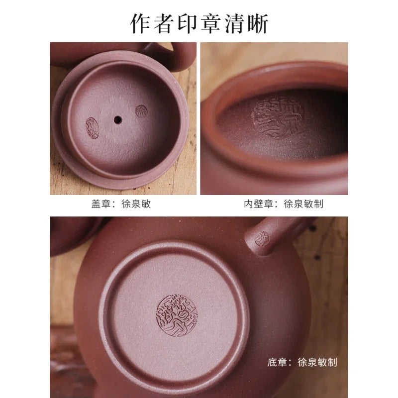 Deyuanchang Yixing Purple Clay Pot Handmade High Temperature Purple Clay Chopsticks Pot Aid Xu Quanmin Half Hand Push Mesh