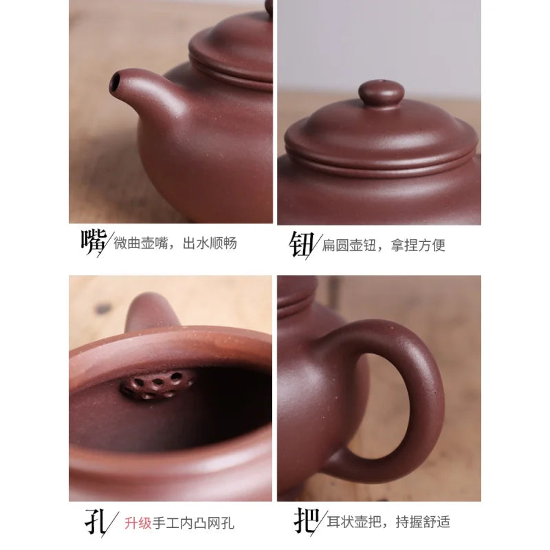Deyuanchang Yixing Purple Clay Pot Handmade High Temperature Purple Clay Chopsticks Pot Aid Xu Quanmin Half Hand Push Mesh
