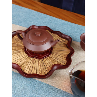 Deyuanchang Yixing Purple Clay Pot Handmade Jane·Tibetan Purple Clay Han Yun Aid Xu Quanmin Semi-Hand Flat Mesh