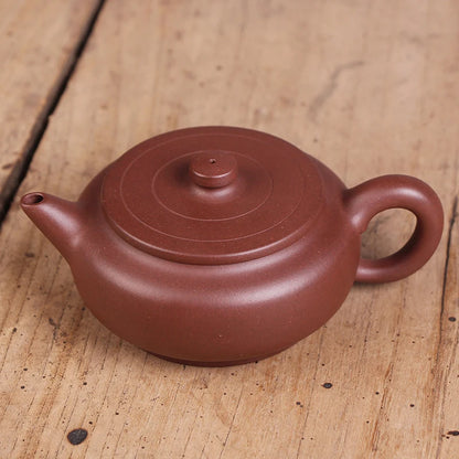 Deyuanchang Yixing Purple Clay Pot Handmade Jane·Tibetan Purple Clay Zhou Pan Tea Pot Senior Engineer Wu Shujuan Half-Handmade