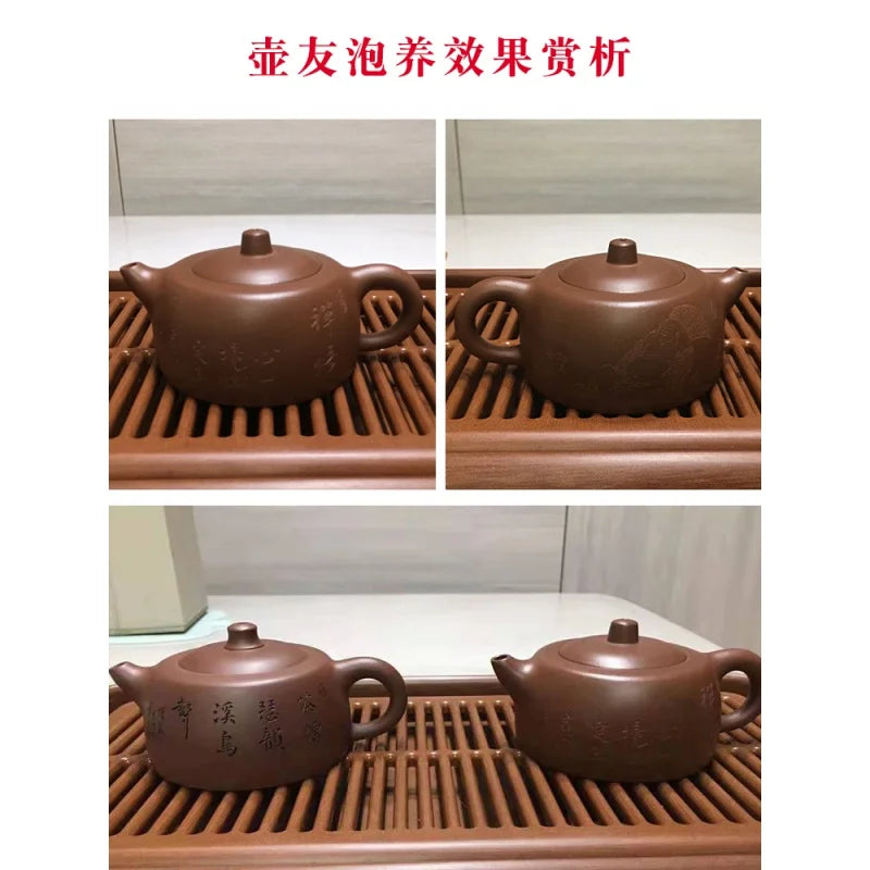Deyuanchang Yixing Purple Clay Pot Handmade Raw Ore Bottom Trough Clear Sky Pot Aid Wu Marching Semi-Handmade