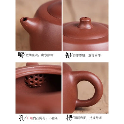 Deyuanchang Yixing Purple Clay Pot Handmade Raw Ore Bottom Trough Clear Sky Pot Aid Wu Marching Semi-Handmade