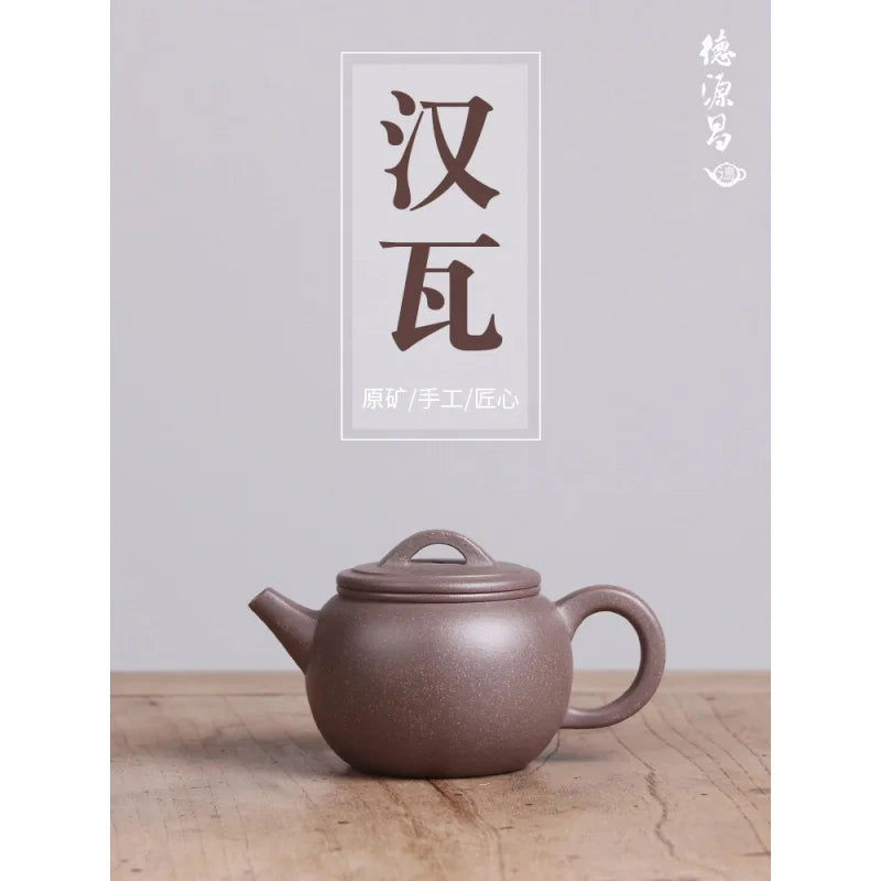 Deyuanchang Yixing Purple Clay Pot Handmade Raw Ore Green Gray Purple Han Tile Aid Chen Liping Semi-Handmade