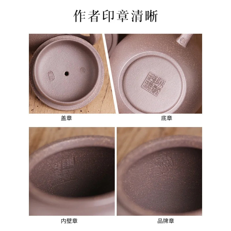 Deyuanchang Yixing Purple Clay Pot Handmade Raw Ore Green Gray Purple Han Tile Aid Chen Liping Semi-Handmade