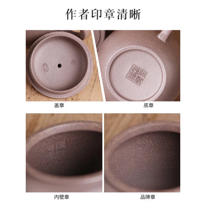 Deyuanchang Yixing Purple Clay Pot Handmade Raw Ore Green Gray Purple Han Tile Aid Chen Liping Semi-Handmade