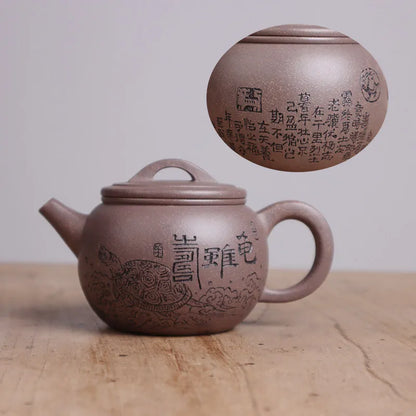 Deyuanchang Yixing Purple Clay Pot Handmade Raw Ore Green Gray Purple Han Tile Aid Chen Liping Semi-Handmade