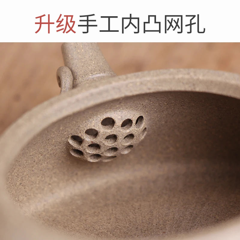 Deyuanchang Yixing Purple Clay Pot Handmade Raw Ore Green Section Shipiao Teapot Senior Engineer Wu Shujuan Half-Handmade Produc