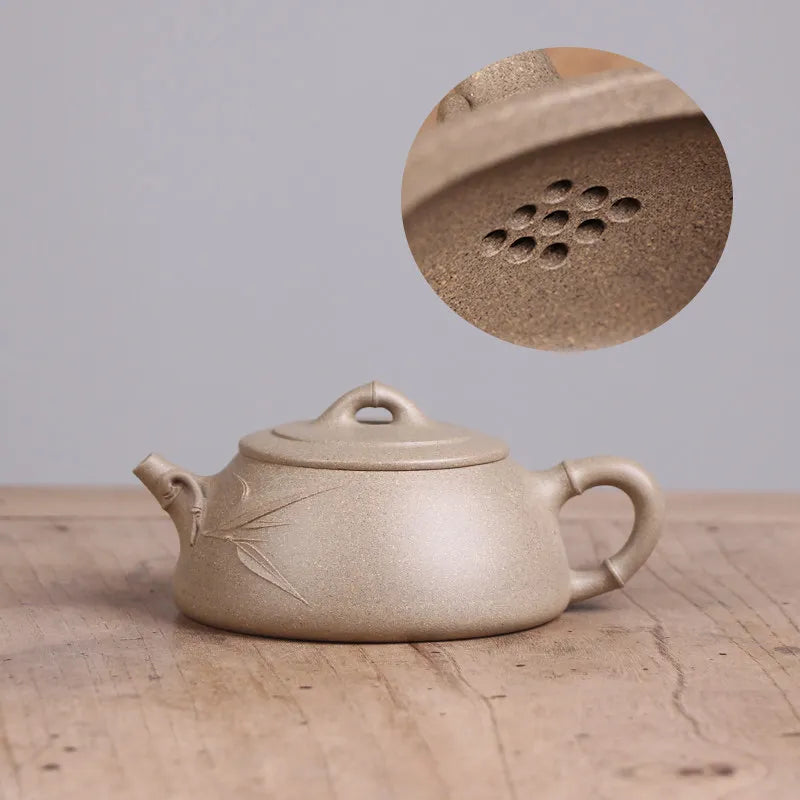 Deyuanchang Yixing Purple Clay Pot Handmade Raw Ore Green Section Shipiao Teapot Senior Engineer Wu Shujuan Half-Handmade Produc
