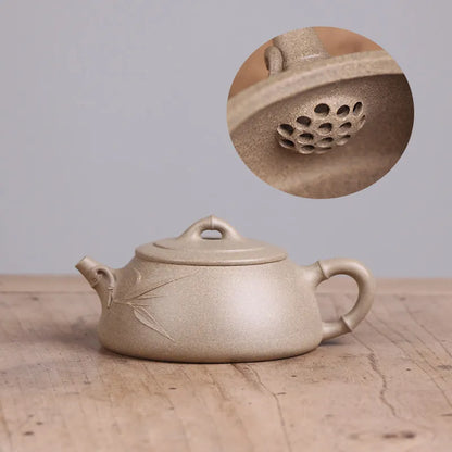 Deyuanchang Yixing Purple Clay Pot Handmade Raw Ore Green Section Shipiao Teapot Senior Engineer Wu Shujuan Half-Handmade Produc