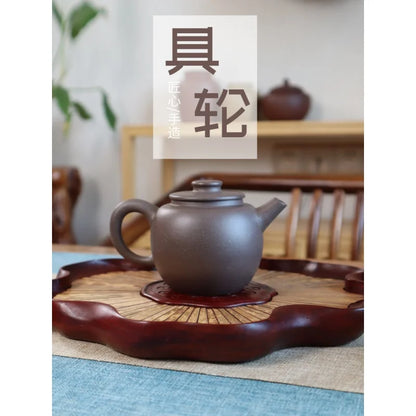 Deyuanchang Yixing Purple Clay Pot Handmade Sky Blue Mash Edge Material Wheel Pot Aid Xu Quanmin Semi-Handmade