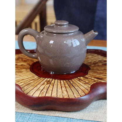 Deyuanchang Yixing Purple Clay Pot Handmade Sky Blue Mash Edge Material Wheel Pot Aid Xu Quanmin Semi-Handmade