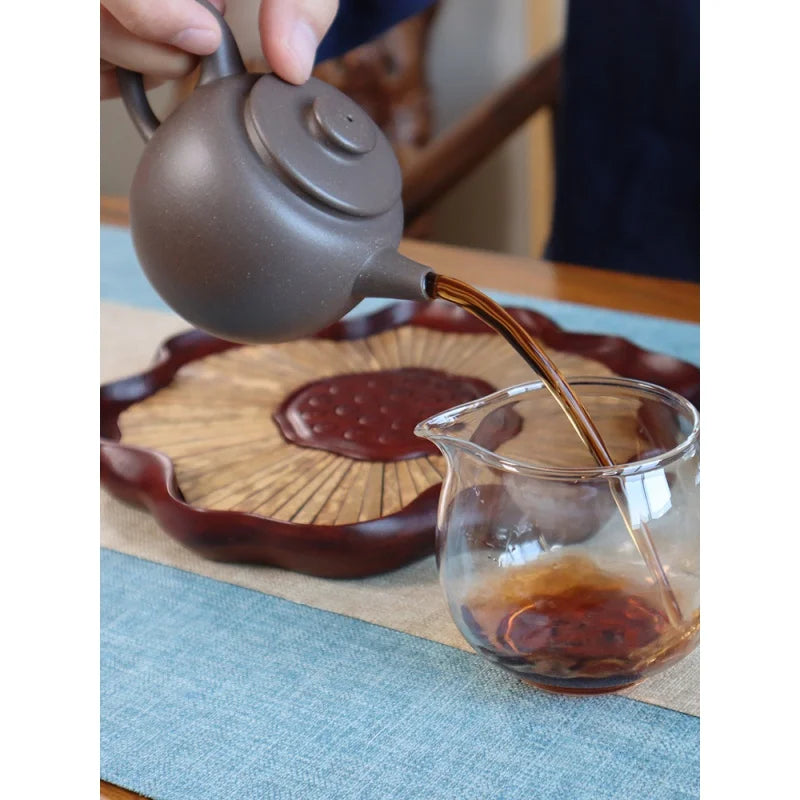 Deyuanchang Yixing Purple Clay Pot Handmade Sky Blue Mash Edge Material Wheel Pot Aid Xu Quanmin Semi-Handmade