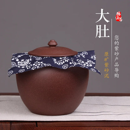 Deyuanchang Yixing Purple Sand Tea Caddy Big Belly Handmade Sealed Storage Jar Raw Ore Purple Sand