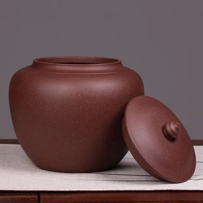 Deyuanchang Yixing Purple Sand Tea Caddy Big Belly Handmade Sealed Storage Jar Raw Ore Purple Sand