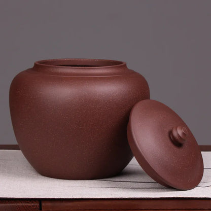 Deyuanchang Yixing Purple Sand Tea Caddy Big Belly Handmade Sealed Storage Jar Raw Ore Purple Sand