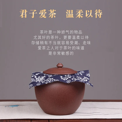 Deyuanchang Yixing Purple Sand Tea Caddy Big Belly Handmade Sealed Storage Jar Raw Ore Purple Sand