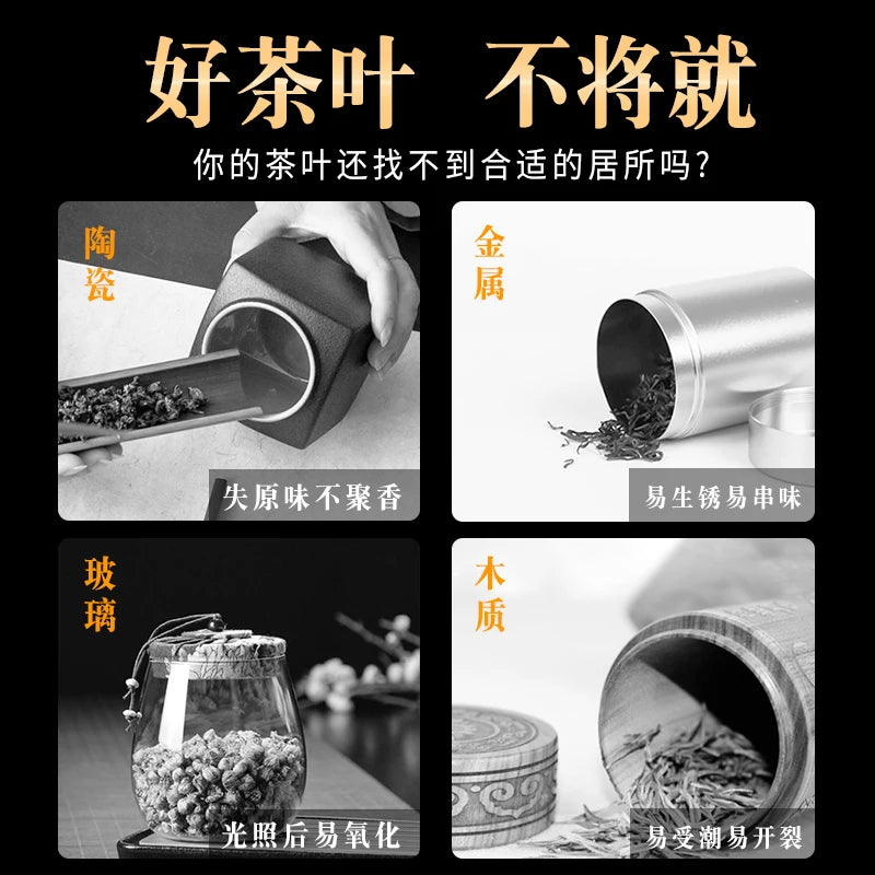 Deyuanchang Yixing Purple Sand Tea Caddy Qingfeng Handmade Sealed Storage Jar Raw Ore Purple Clay Segment Mud
