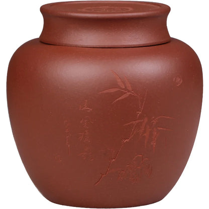 Deyuanchang Yixing Purple Sand Tea Caddy Qingfeng Handmade Sealed Storage Jar Raw Ore Purple Clay Segment Mud