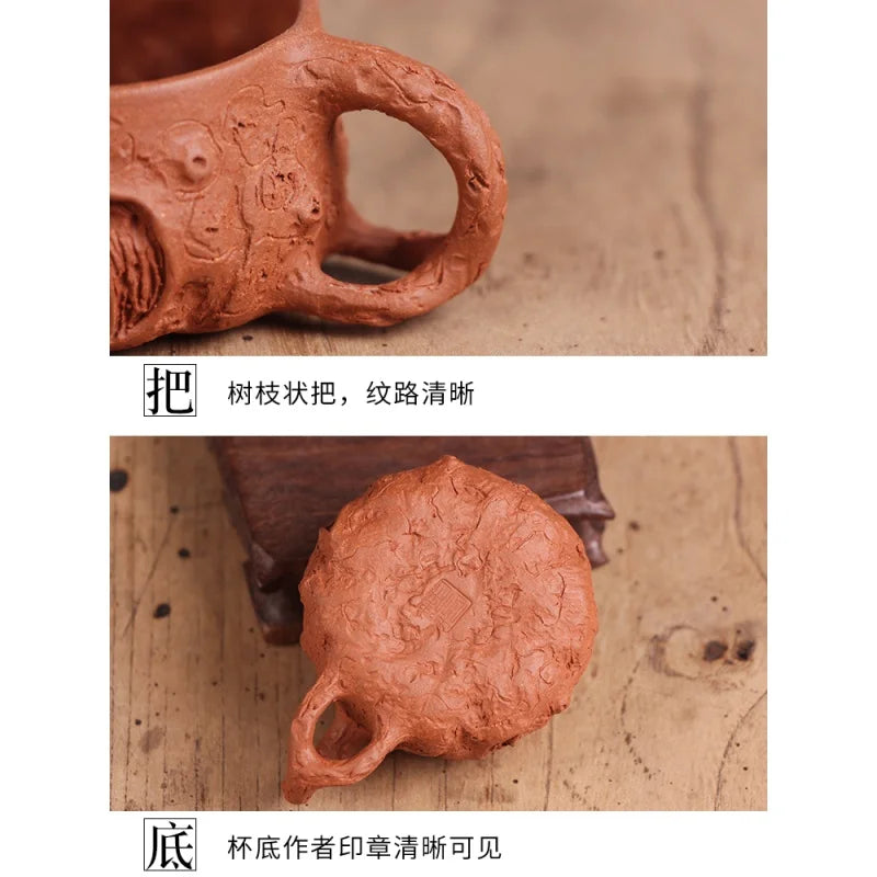 Deyuanchang Yixing Purple Sand Tea Tasting Cup Master Cup Descending Slope Mud for Spring Cup Handmade Kung Fu Single Tea Cup Te