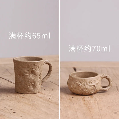 Deyuanchang Yixing Purple Sand Tea Tasting Cup Master Cup Green Gray Section for Spring Cup Handmade Kung Fu Single Tea Cup Tea