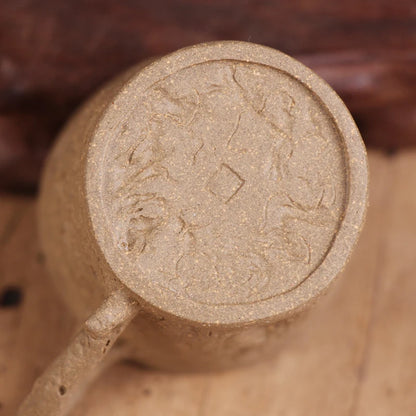 Deyuanchang Yixing Purple Sand Tea Tasting Cup Master Cup Green Gray Section for Spring Cup Handmade Kung Fu Single Tea Cup Tea