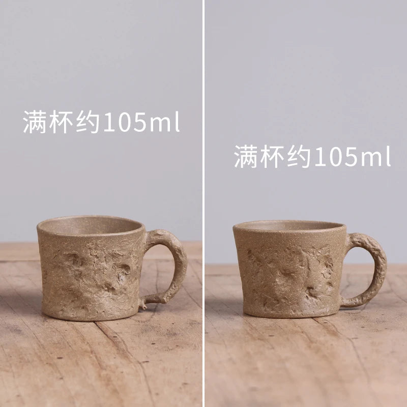 Deyuanchang Yixing Purple Sand Tea Tasting Cup Master Cup Green Gray Section for Spring Cup Handmade Kung Fu Single Tea Cup Tea