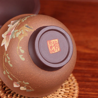 Deyuanchang Yixing Purple Sand Tea Tasting Cup Master Cup Magnolia Pressure Bottle Handmade Kung Fu Single Tea Cup Tea Cup
