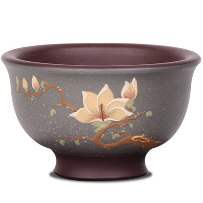 Deyuanchang Yixing Purple Sand Tea Tasting Cup Master Cup Magnolia Pressure Bottle Handmade Kung Fu Single Tea Cup Tea Cup