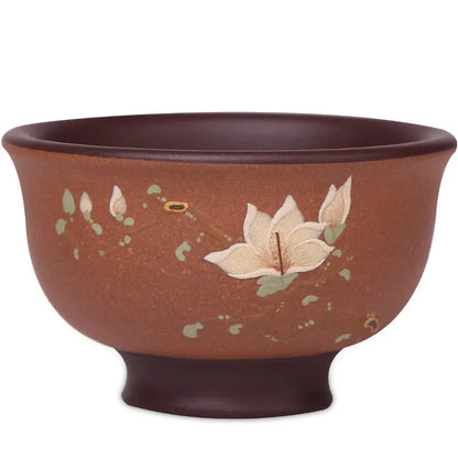 Deyuanchang Yixing Purple Sand Tea Tasting Cup Master Cup Magnolia Pressure Bottle Handmade Kung Fu Single Tea Cup Tea Cup