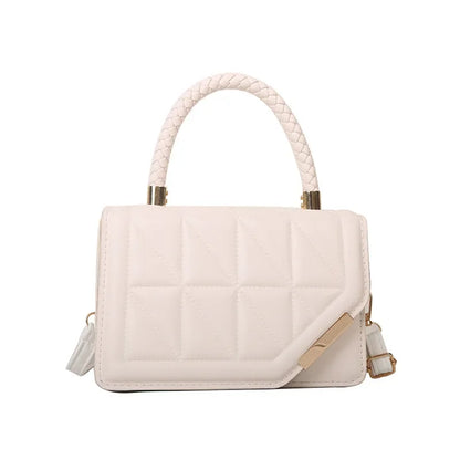 Diamond Bag Women 2024 New Portable Small Square Bag Chain Solid Color Single Shoulder Crossbody Bag Luxury Designer Handbag
