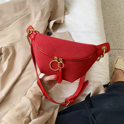 Diamond Lattice Designer PU Leather Crossbody Bags For Women 2019 Chain Small Shoulder Messenger Bag Lady Handbags and Purses