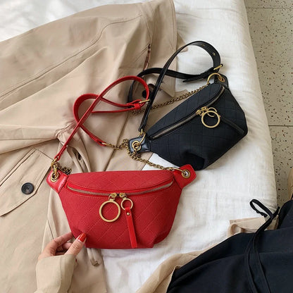 Diamond Lattice Designer PU Leather Crossbody Bags For Women 2019 Chain Small Shoulder Messenger Bag Lady Handbags and Purses
