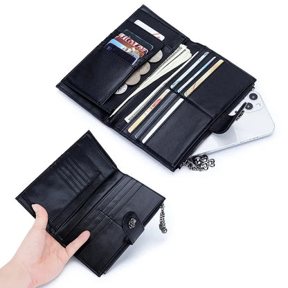 Diamond Lattice Genuine Women Wallets Long Lady Clutch Brand Design Luxury Sheepskin Leather Female Wallet Purse