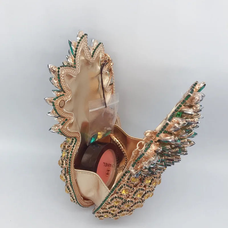 Diamond Pineapple Evening Clutch Bag Party Wedding Women 2024 Luxury Designer Rhinestone Metallic Purses Fruit Crystal Handbag