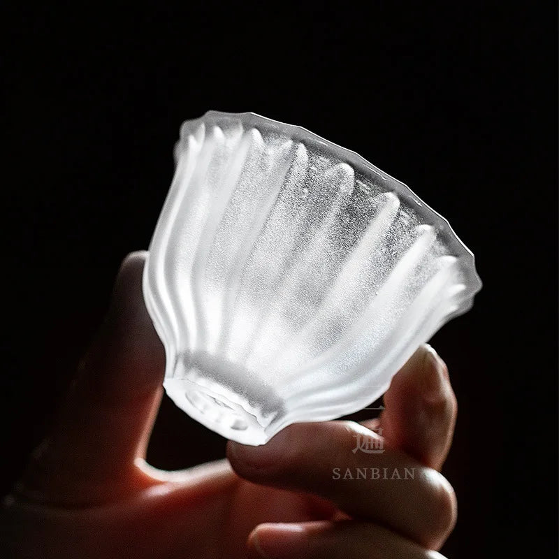 Diamond Tea Cup Glass Master Cup Japanese Style Kung Fu Tea Set Personal Tea Cup Set Thickened Glass Single Cup