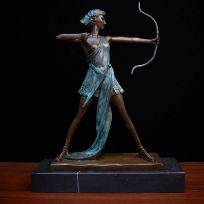 Diana Statue Artemis Bronze Statues Sculptures Metal Decor Myth Figurines TPY-632 QIbronze Crafts Carving Decoration