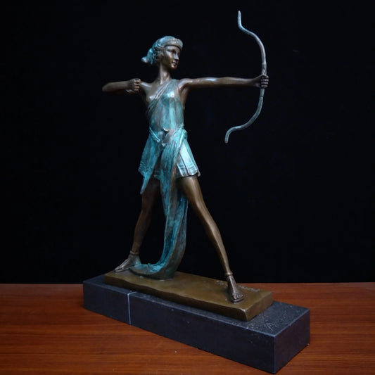 Diana Statue Artemis Bronze Statues Sculptures Metal Decor Myth Figurines TPY-632 QIbronze Crafts Carving Decoration