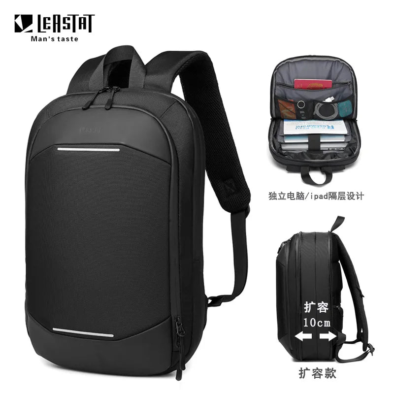 Diaper Bag Backpack Thin Laptop Bag Unisex 14-inch Simple Business Backpack Lightweight Casual Expandable School Students Bag