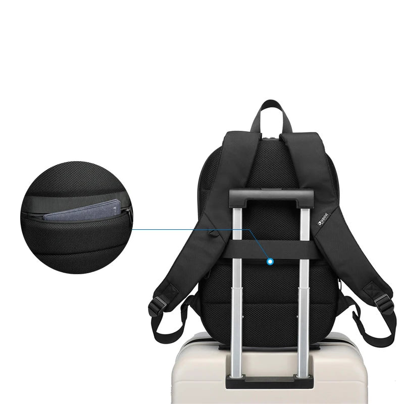 Diaper Bag Backpack Thin Laptop Bag Unisex 14-inch Simple Business Backpack Lightweight Casual Expandable School Students Bag