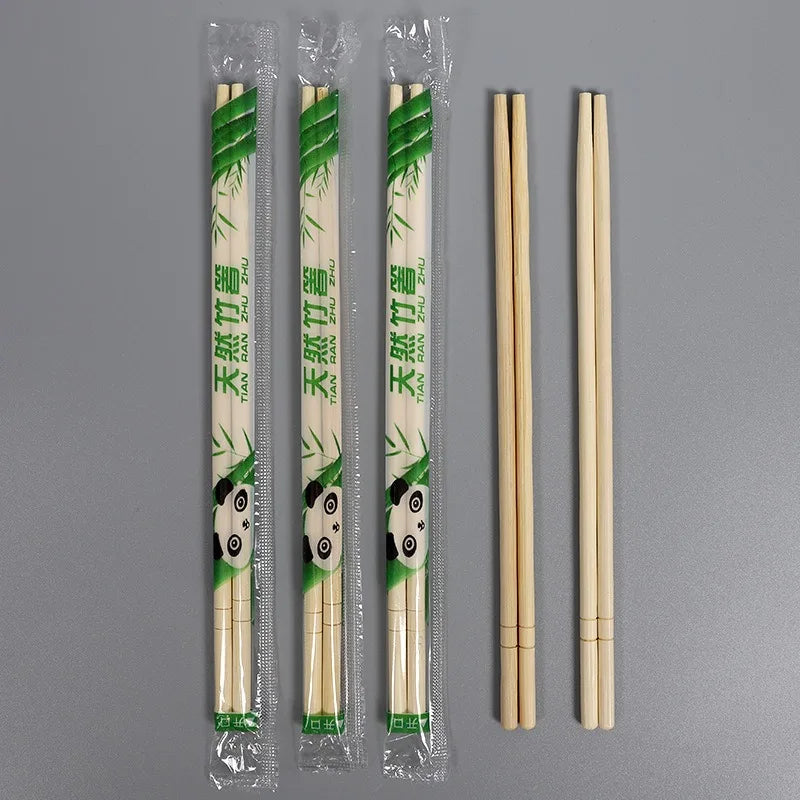 Disposable Bamboo Wood Chopsticks, Restaurant Individual Package, Chop Sticks, Sushi Food Stick, Tableware, 100Pairs