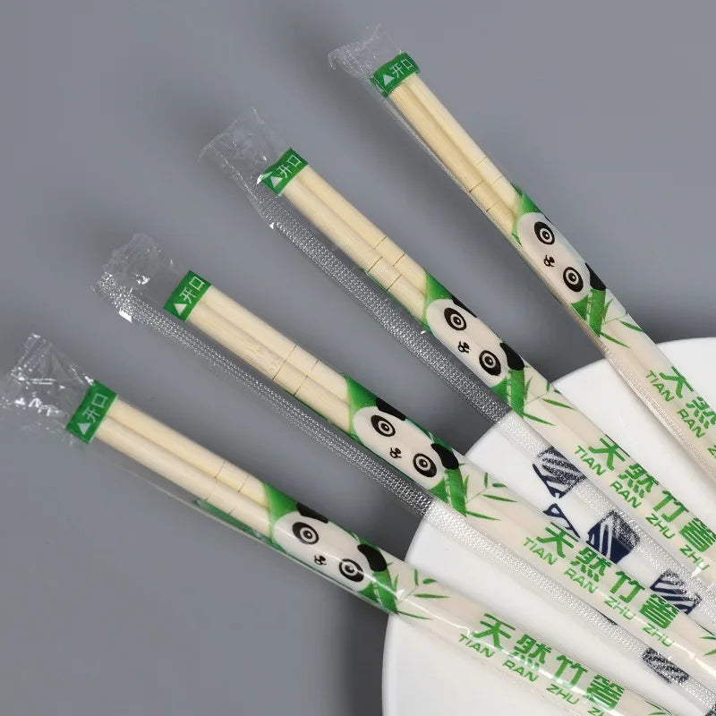Disposable Bamboo Wood Chopsticks, Restaurant Individual Package, Chop Sticks, Sushi Food Stick, Tableware, 100Pairs