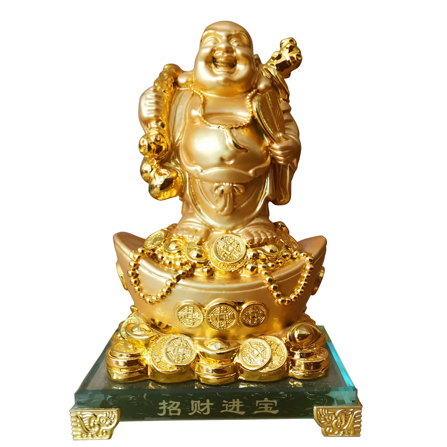 Divance resin crafts Golden Crystal fortune Maitreya small ornaments opening ceremony company customized wholesale